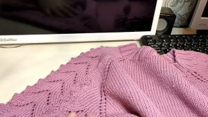 Розовый джемпер регланом сверху Размер 50