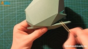 Моделирование из бумаги. Объемная модель для начинающих. Зайчик.