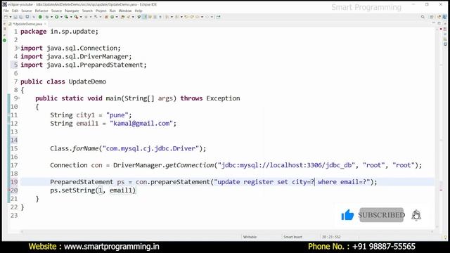 #3 Update and Delete Operation using JDBC || CRUD Operation || Java MySql Connection