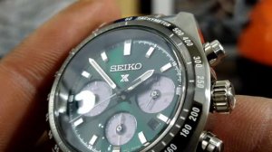 Seiko Prospex SSC933 Speedtimer Solar Chronograph Green Sunray
