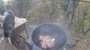 КАК ПРИГОТОВИТЬ лагман в казане НА КОСТРЕ. Рецепт из баранины.