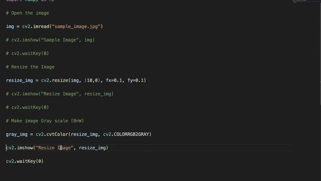 Image Formatting Using OpenCV #imageprocessing