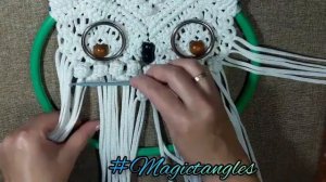 Сова на кольце в технике макраме ? Шаг #5 Тело совы узором "Ягодки"