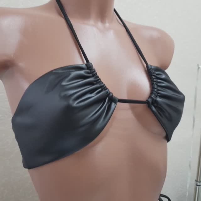 Купальник donMarino черный с эффектом кожи (обзор) смотреть онлайн