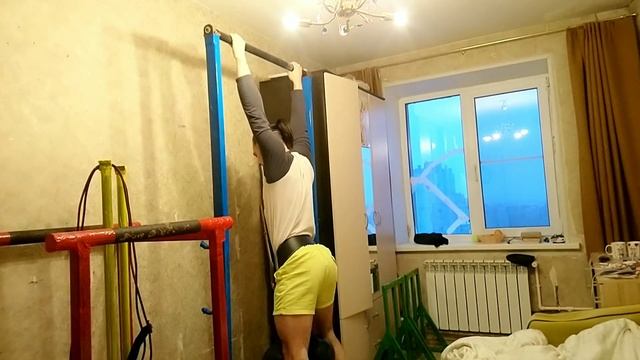 Подтягивания. +80кг и +64кг на поясе. смотреть онлайн