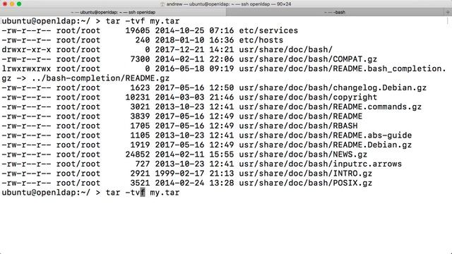 Listing Tar Archives смотреть онлайн