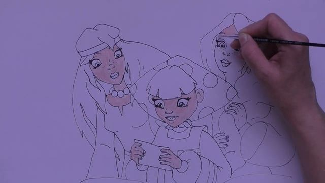 Рисуем жен богатырей. Аленушка, Настасья,Любава. смотреть онлайн