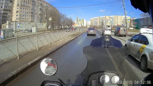 Моторайд. Весенний прохват по Санкт-Петербургу. С юго - запада  на северо - восток