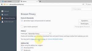 How to clear cookies and cache in Firefox