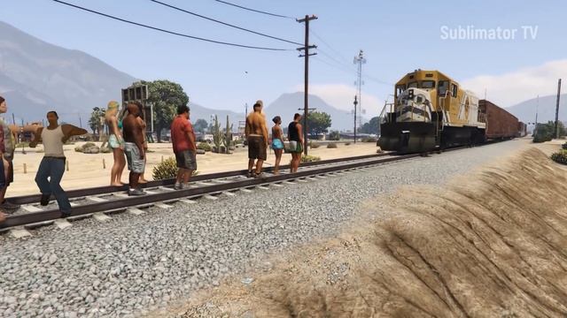 ВОЗМОЖНО ЛИ ОСТАНОВИТЬ ПОЕЗД В GTA 5? смотреть онлайн