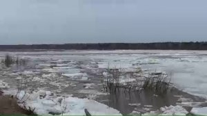 ледоход на реке Вятке видео