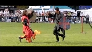 Slow Motion "Horsemen Of The Knight" equestrian stunt team
