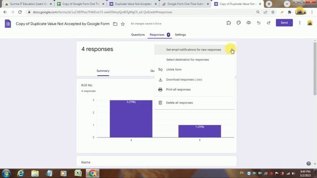 Google Form Duplicate Data Not Accepted II unique Value enter in google form II गुगल फॉर्म смотреть онлайн