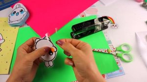 Loom Planet! Сквиши брелок, блокнот, оформление тетрадей - Кавайные зайки ? Канцелярия своими рука