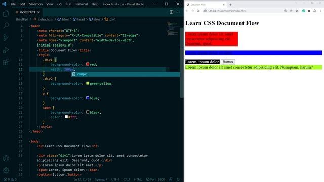 Project Based CSS Bangla Tutorial #15 [ Inline, Block, Inline Block In CSS || Document Flow in CSS