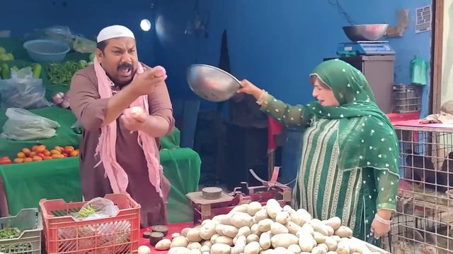 Sabzi Ware Khe Mar | Zakir Shaikh | Amjad Gul | Fazelat Begum | New Funny Clip