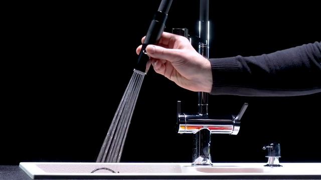 Смеситель для кухни Paulmark Gravity Gr213188-CR с краном для питьевой воды и гибким изливом. смотреть онлайн