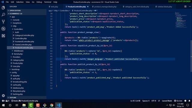 Laravel Ecommerce Bangla Tutorial | Product edit,Product delete,Product update BD Part-08