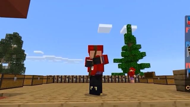 Minecraft. Pvp mode, red team vs blue team. Giga games. Режим PvP, красная команда против синей. смотреть онлайн