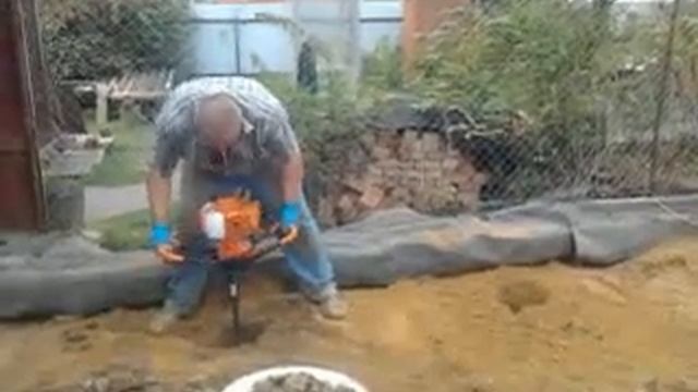 Как бурить бензобуром Китайский бензобур Carver AG-62/00 смотреть онлайн