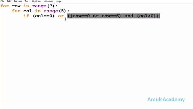 Python Pattern Programs - Printing Stars '*' in C Shape