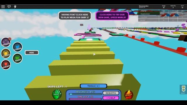 Роблокс мега фан оби 2, 2 часть, 100 уровней смотреть онлайн