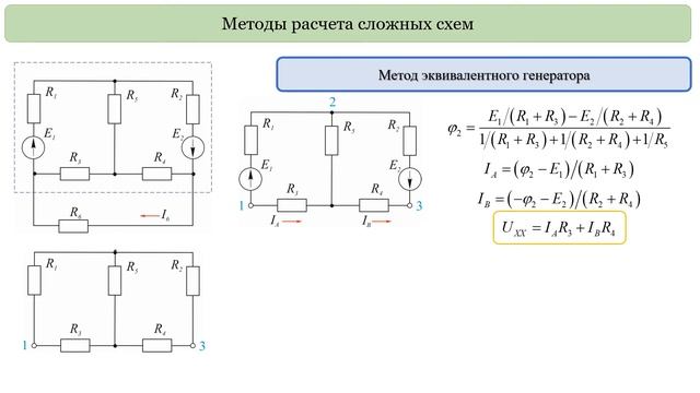РГУПС. (ТОЭ) 6 Постоянный ток. Метод эквивалентного генератора . Баланс мощностей.