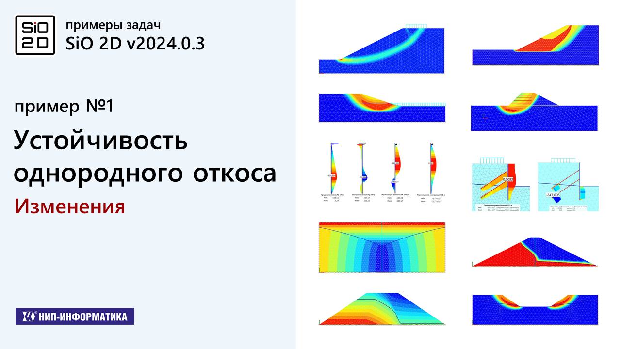 1.3 Примеры задач. Устойчивость однородного откоса. Изменения