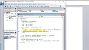 Простая программа на Visual Basic (VBA)