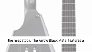 ESP LTD Arrow Black Metal Electric Guitar, Black Satin - Overview