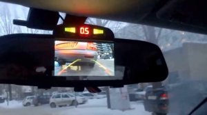 Видеорегистратор зеркало с парктроником и камерой заднего вида