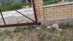 Откатные ворота без автоматики
