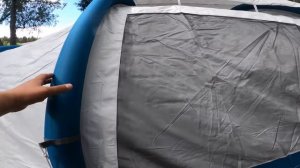 Первая установка палатки с надувными дугами BASE AIR SECONDS4.1 FRESH&BLACK из Декатлона