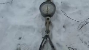 Рвём синтетический трос 12 мм.