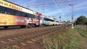 Эл.-поезд ЭД4МКМ-АЭРО-0001 (ТЧ-50) пригородный поезд "Аэроэкспресс" №7113 Москва - а/п Домодедово.