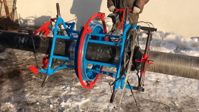 Снятие изоляции ВУС с трубы 159 мм.