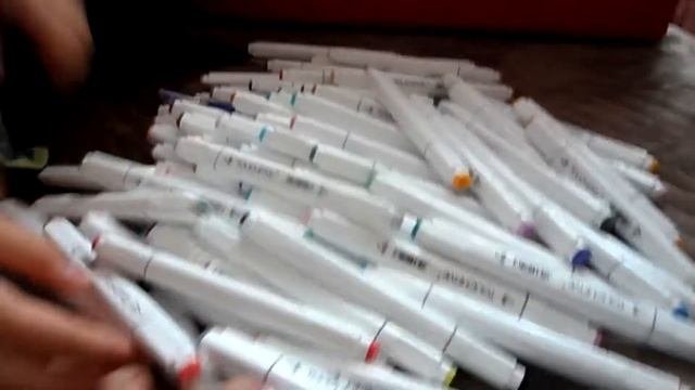 Набор 80 скетч Маркеров. Все цвета красок,  и ещё в подарок ручки. #скетчбук #Набор80скетчмаркеров