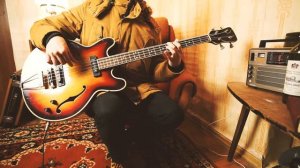 MUSIMA 1657B RARE Vintage Semi-acoustic Bass Guitar GDR DDR Germany USSR EB