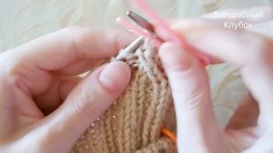 ДЕТСКАЯ ШАПКА СПИЦАМИ СВЯЗАННАЯ ЦЕПОЧКАМИ КОС. KNITTING HAT. HOW TO KNIT A HAT. МАСТЕР-КЛАСС.