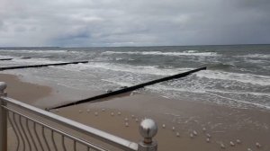 Балтийское море, Зеленоградск, 04.12.2023, штормит.