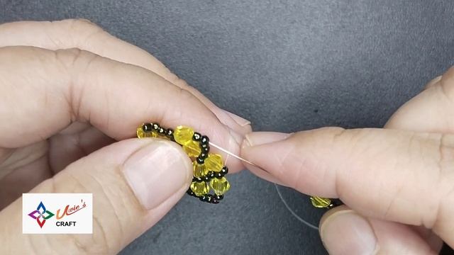 Beading Tutorial: How to Make Crystal Bicone Pinwheel Earring//Beaded Pinwheel Earring//Easy Patter