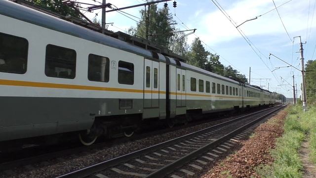 Электропоезд ЭД4М-0503 ЦППК платформа Пионерская смотреть онлайн
