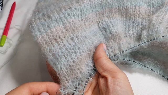 Водолазка из мохера спицами