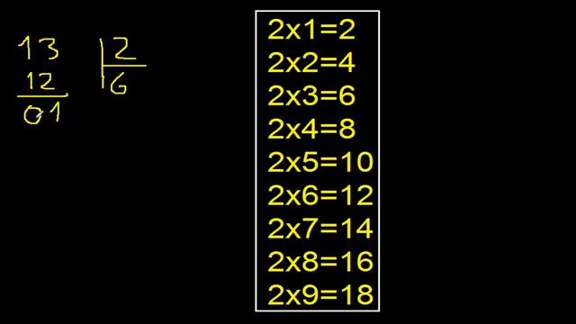 dividir 13 entre 2 , division con resultado decimal смотреть онлайн