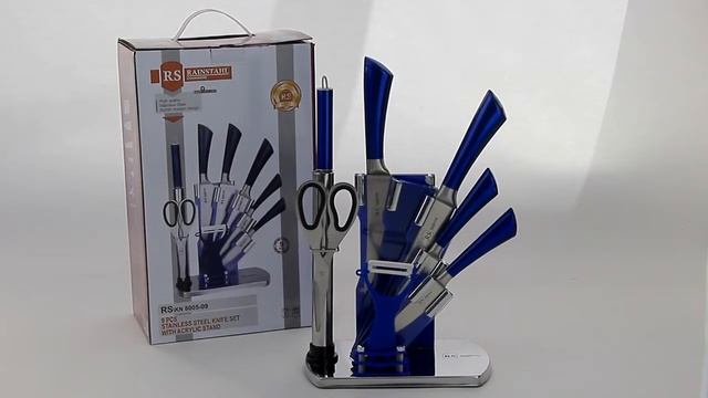 Набор ножей из нержавеющей стали на подставке RS⧹KN 8005-09 ⧸9 пр. ножей из нержавеющей стали на под смотреть онлайн