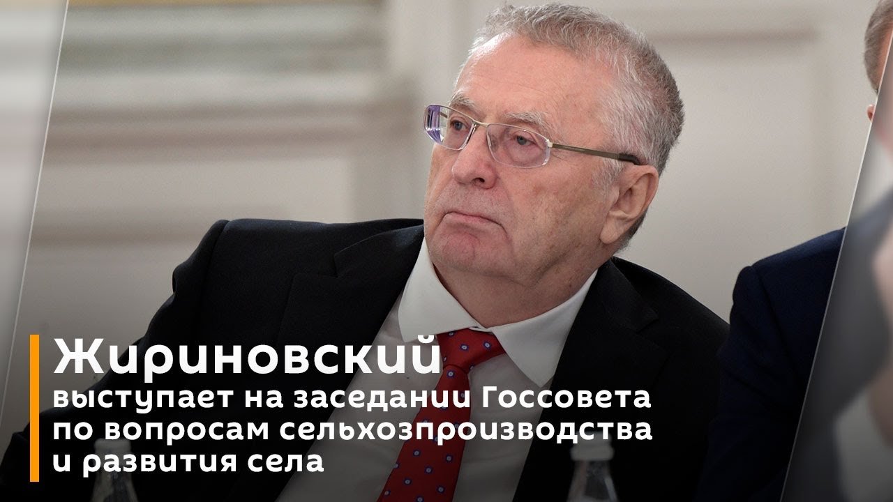 Жириновский выступает на заседании Госсовета по вопросам сельхозпроизводства и развития села