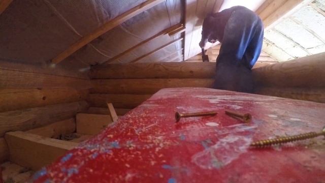 Монтирую шести метровую вагонку в одиночку.СТРОЮ БАНЮ ОДИН 7 серия