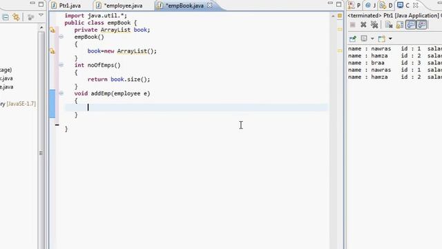 JAVA arrayList