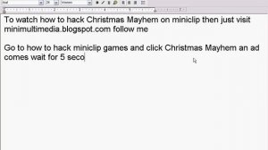 How to hack Christmas Mayhem on miniclip