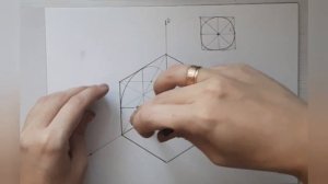 Урок черчения. Построение круга в изометрической проекции.